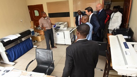 *LASRAB’s official educating Bruynzeel team on some of the technologies adopted by the Bureau for operational efficiency.